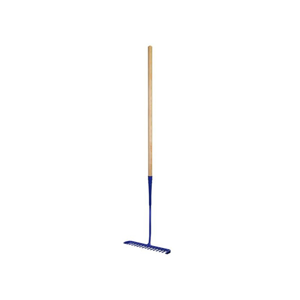 Tarmac Rake 16 Round Teeth - Wooden Handled