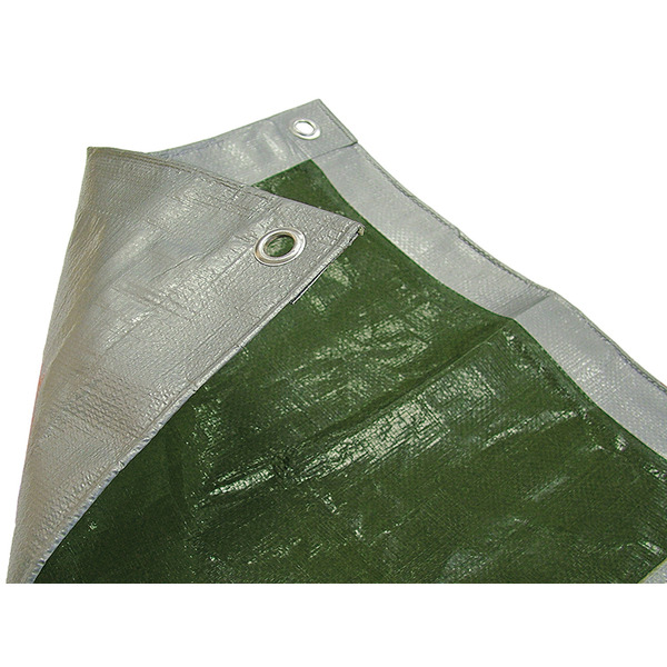 Faithfull Tarpaulin Green/Silver 3.6 x 2.7m (12 x 9ft) 80gsm