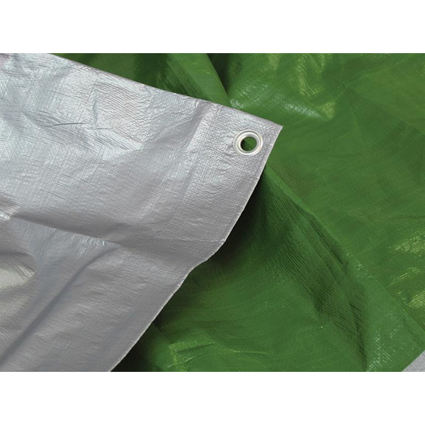 Tarpaulin Green/Silver 5.4 x 3.6m (18 x 12ft) 80gsm