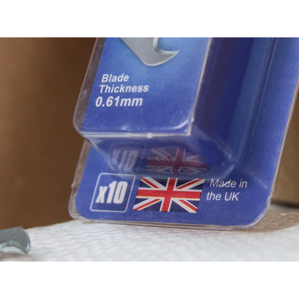 Faithfull FAITKB10UKH Heavy-Duty Hooked Trimming Knife Blades (Pack 10)