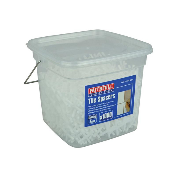 Faithfull Tile Spacer Long Leg 3mm (Tub 1000)