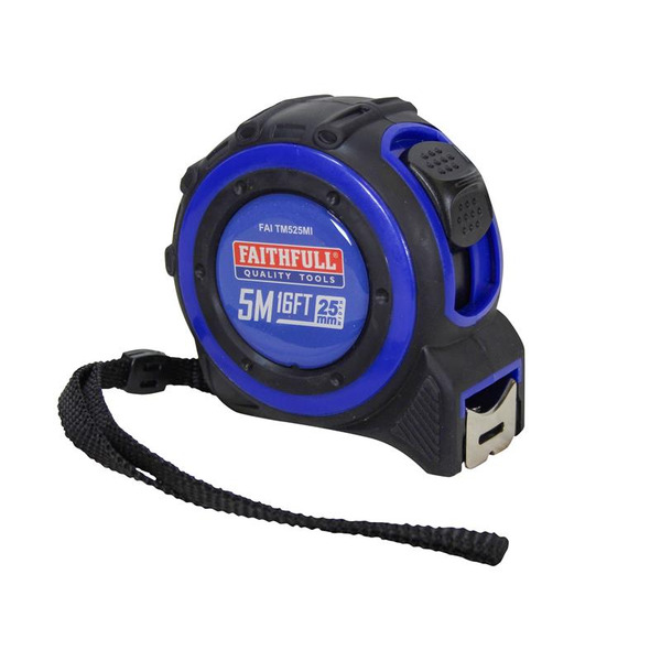 Faithfull Trade Tape Measure 5m/16ft (Width 25mm)
