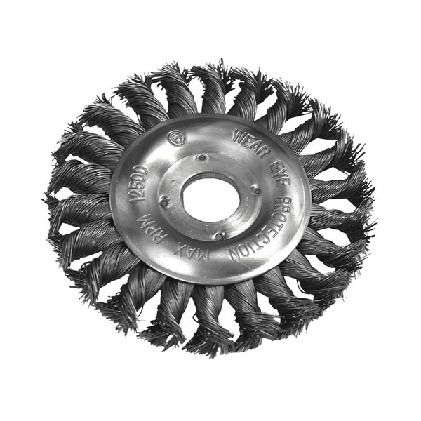 Faithfull Circular Wire Brush 115 x 12mm M14x2 Bore, 0.35mm Wire
