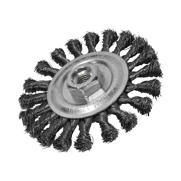 Faithfull Circular Wire Brush 115 x 12mm M14x2 Bore, 0.35mm Wire