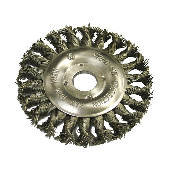 Faithfull Circular Wire Brush 125 x 12mm 22.2mm Bore, 0.50mm Wire