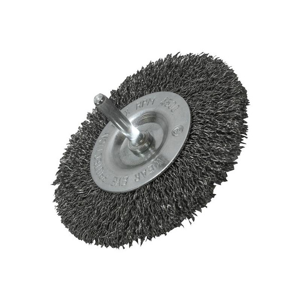 Faithfull Wire Brush 100mm x 6mm Shank, 0.30 Wire