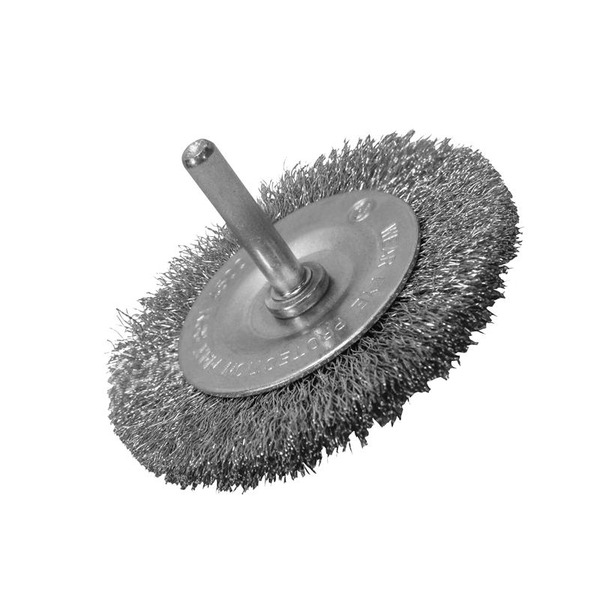 Faithfull Wire Brush 75mm x 6mm Shank, 0.30 Wire