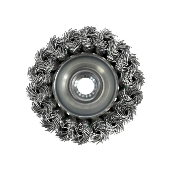 Faithfull Wire Cup Brush Twist Knot 65mm M14x2, 0.50mm Stainless Steel Wire