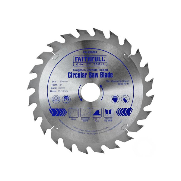 TCT Circular Saw Blade 200 x 30mm x 24T POS