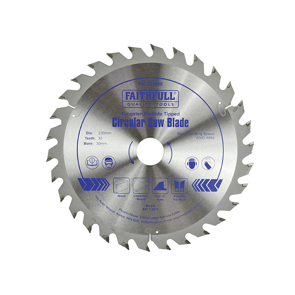 TCT Circular Saw Blade 230 x 30mm x 30T POS