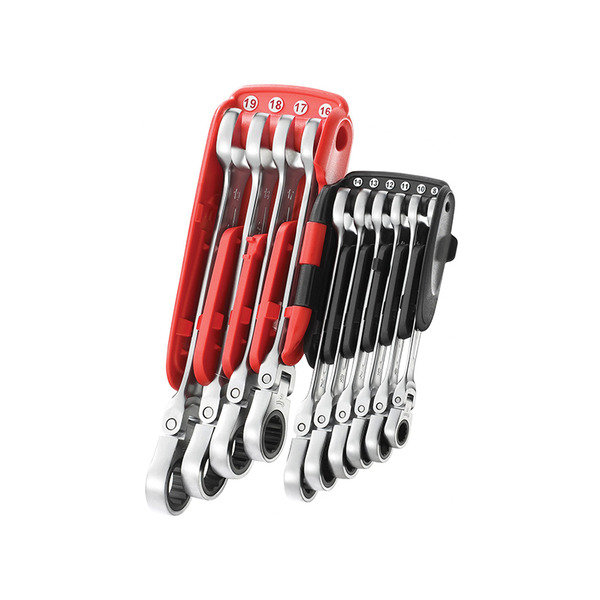 Facom FCM467BFJP10 467BF.JP10PB Ratchet Combination Flexi Wrench Set, 10 Piece
