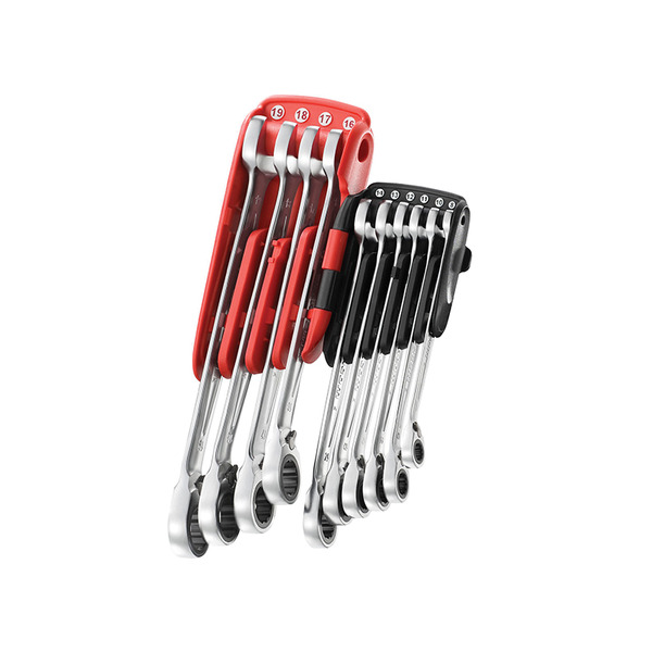 Facom 467B.JP10PB Ratchet Combination Wrench Set, 10 Piece
