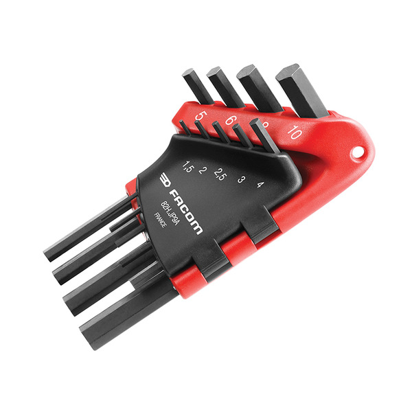 Facom 82H.JP9A Metric Hexagon Key Set, 9 Piece