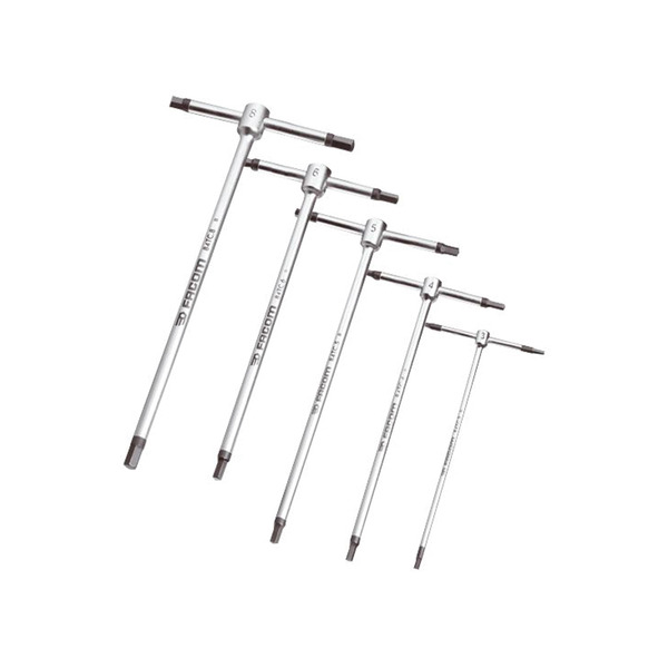 Facom T-Handle Metric Hexagon Key Set, 5 Piece