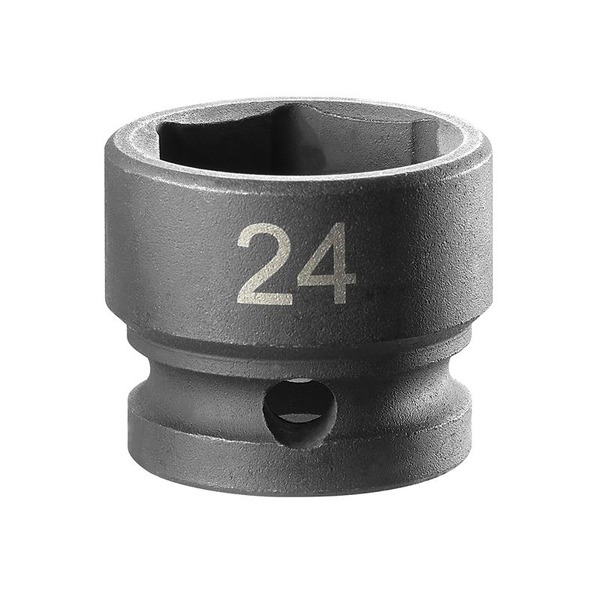 Facom 6-Point Stubby Impact Socket 1/2in Drive 24mm