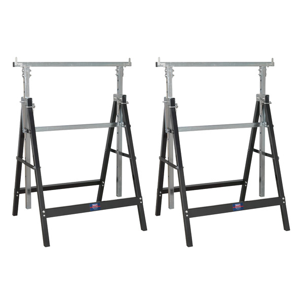 Sealey FDT32 Fold Down Telescopic Trestle 200kg Capacity - Pair