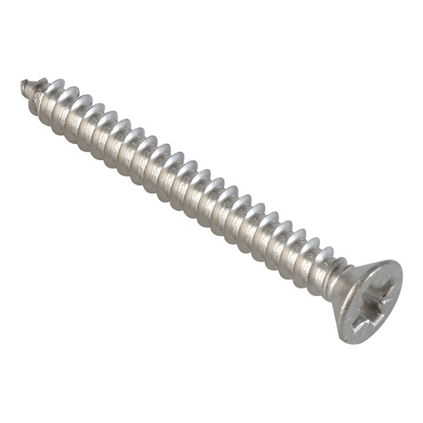 Self-Tapping Screw Pozi Compatible CSK A2 SS 1.1/2in x 8 ForgePack 12