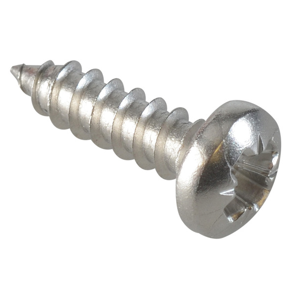 Self-Tapping Screw Pozi Compatible Pan Head SS 1/2in x 6 ForgePack 60