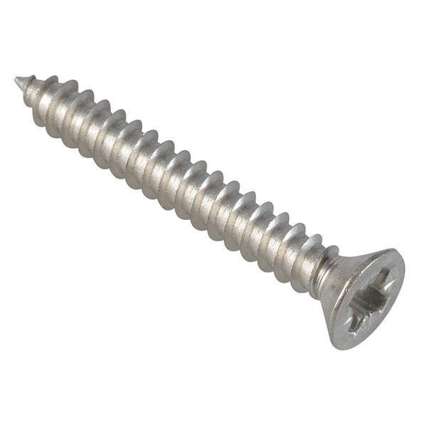Self-Tapping Screw Pozi Compatible Pan Head SS 1.1/4in x 8 ForgePack 20