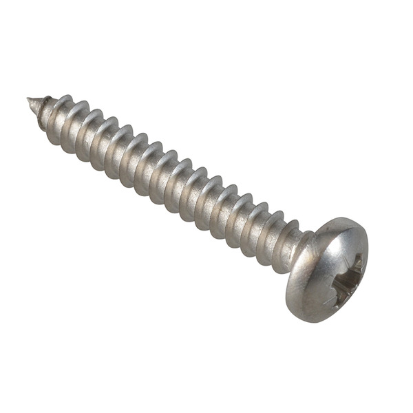 Self-Tapping Screw Pozi Compatible Pan Head SS 1.1/4in x 10 ForgePack 12