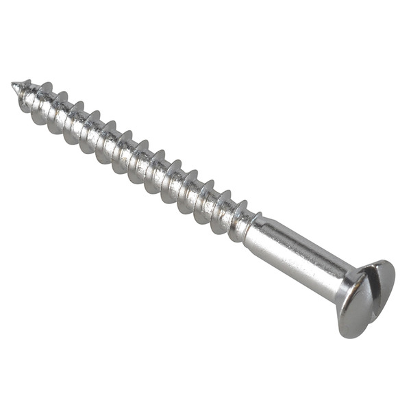 Multi-Purpose Screw SL Raised Head Chrome Plated 4.0 x 40mm ForgePack 20