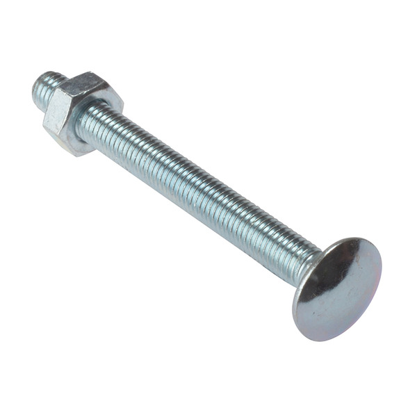 ForgeFix FORCB8200M Carriage Bolt & Nut ZP M8 x 200mm Bag 10