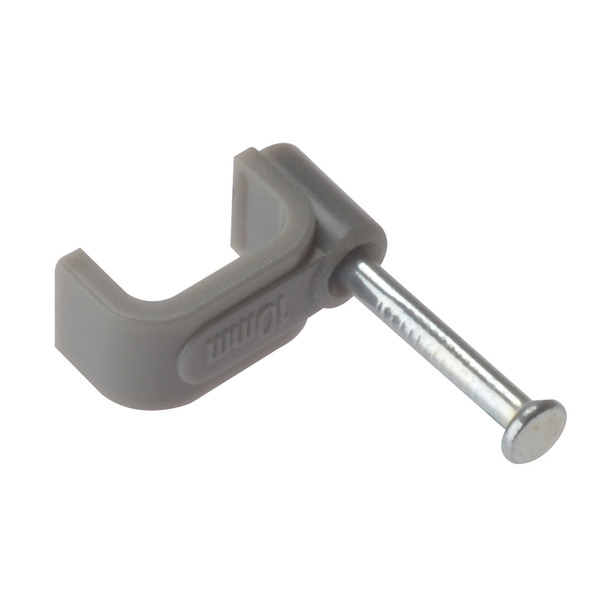 Cable Clip Flat Grey 1.50mm Box 100