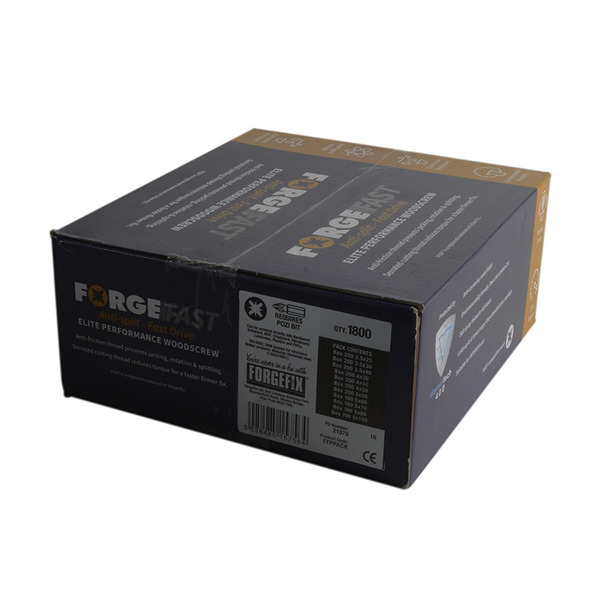 ForgeFast Pozi Compatible Wood Screw Forge Pack 1800 Piece