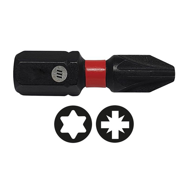 ForgeFast Pozidriv Compatible Impact Bit PZ1 x 25mm (Card 2)