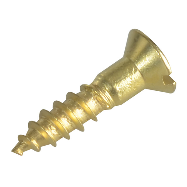 Wood Screw Slotted CSK Brass 3/4in x 8 ForgePack 20
