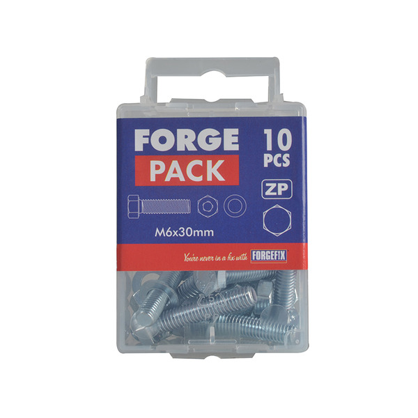 ForgeFix FORFPHBN630 High Tensile Set Screw ZP M6 x 30mm Forge Pack 10