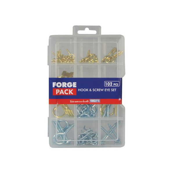 Hook & Screw Eye ForgePack Kit, 102 Piece