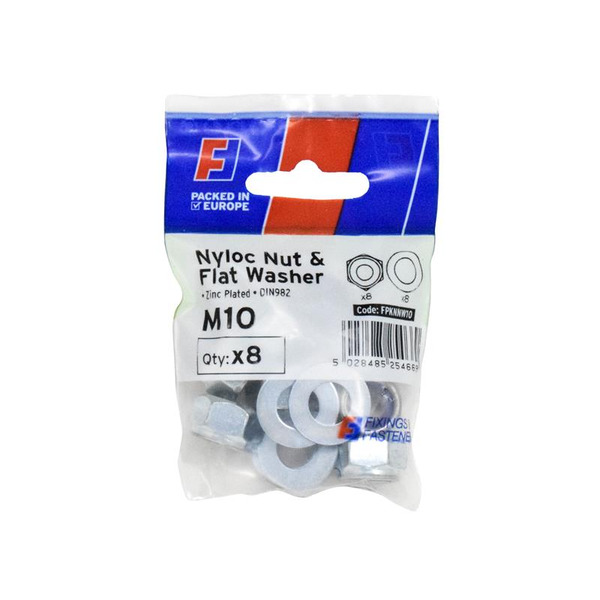 Nyloc Nut & Washer M10 ForgePack 8