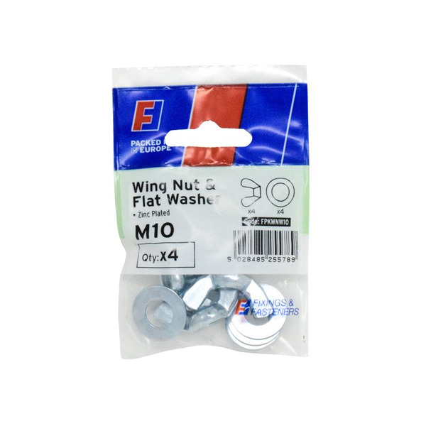 Wing Nut & Washer M10 ForgePack 4