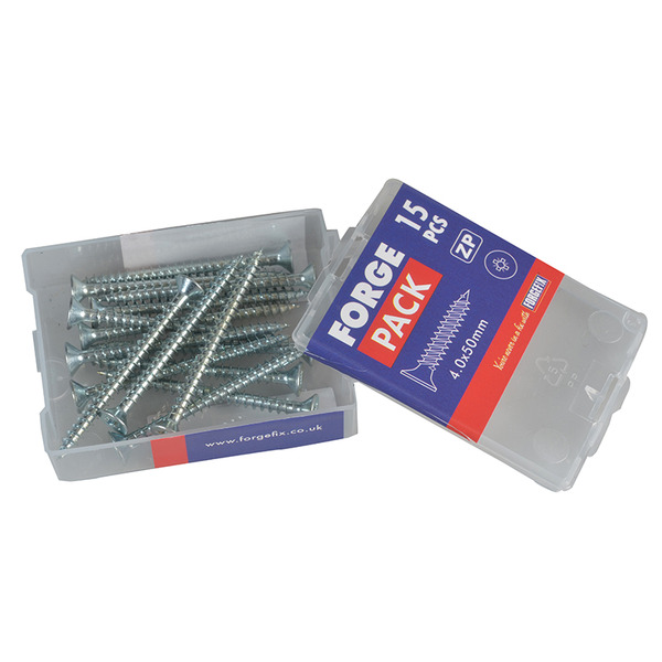 Multi-Purpose Pozi Compatible Screw CSK ST ZP 4.0 x 50mm Forge Pack 15