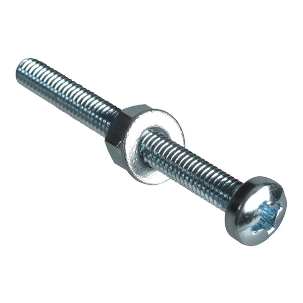 ForgeFix Machine Screw Pozi Compatible Pan Head ZP M4 x 40mm ForgePack 15
