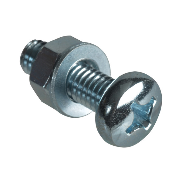 Machine Screw Pozi Compatible Pan Head ZP M6 x 20mm ForgePack 10