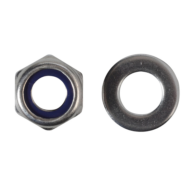 ForgeFix FORFPNYL10SS Nyloc Nuts & Washers A2 Stainless Steel M10 ForgePack 8