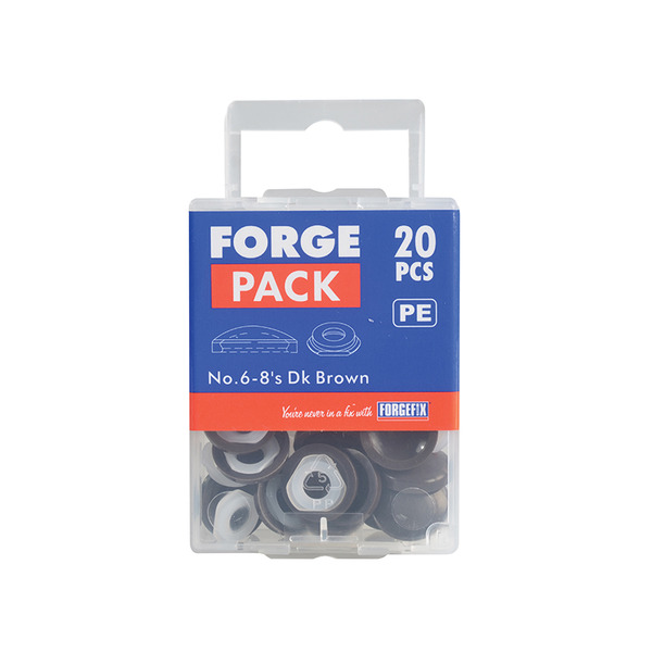 Domed Cover Cap Dark Brown No. 6-8 ForgePack 20