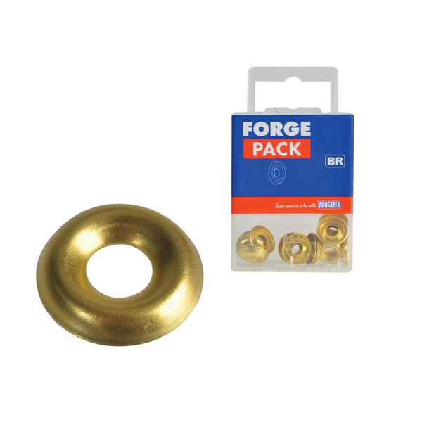 ForgeFix FORFPSCW8B Screw Cup Washer Brass No.8 ForgePack 20