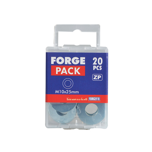Flat Penny Washer ZP M10 x 25mm ForgePack 20