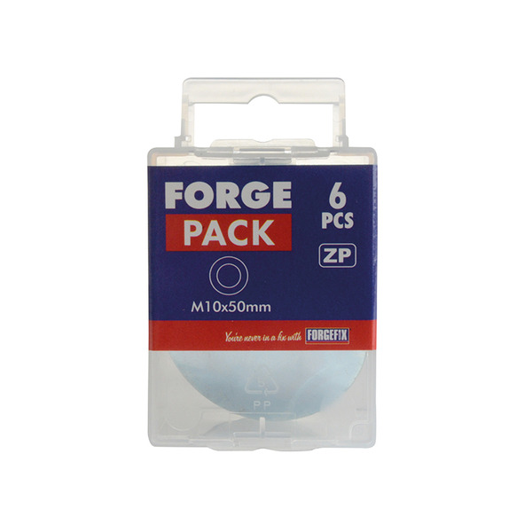 Flat Penny Washer ZP M10 x 50mm ForgePack 6