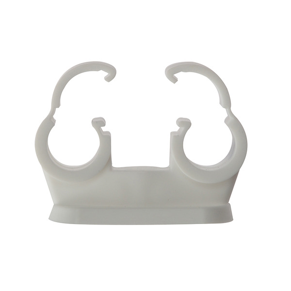 Pipe Clip Double Cliplock 15mm Box 50