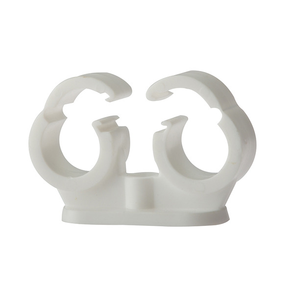 Pipe Clip Double Cliplock 22mm Box 50