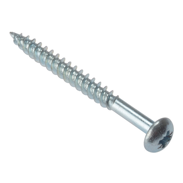 General Purpose Pozi Compatible Screw Round Head TT ZP 1in x 10 Box 200