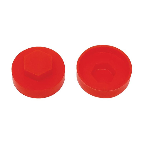 TechFast Cover Cap Poppy Red 16mm (Pack 100)