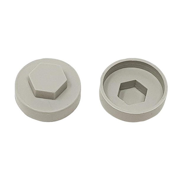 TechFast Cover Cap Goosewing Grey 19mm (Pack 100)