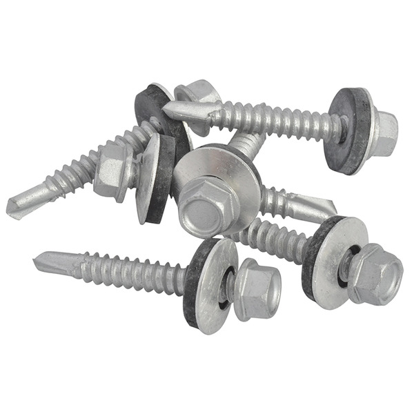 TechFast Hex Head Roofing Screw Self-Drill Light Section 5.5 x 38mm Pack 100
