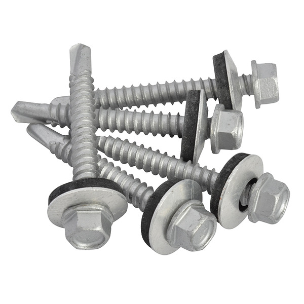 TechFast Hex Head Roofing Screw Self-Drill Light Section 5.5 x 45mm Pack 100