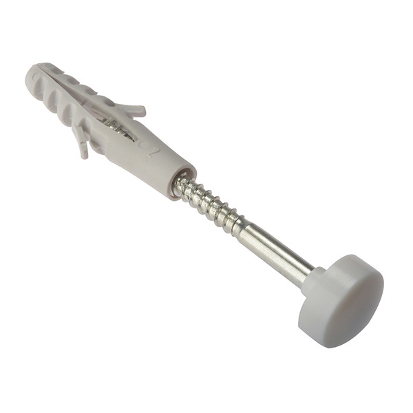 ForgeFix FORWCFK680 W.C. Fixing Kit White Cap M6 x 80mm (1 Pair)